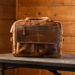 Leather Pilot's Bag (Antique Brown)
