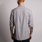 Piranha Brushed Twill Shirt // Grey Marl (L)
