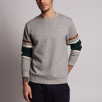 Travel Quilted Sweater W/ Panel Sleeve // Grey Marl (L)