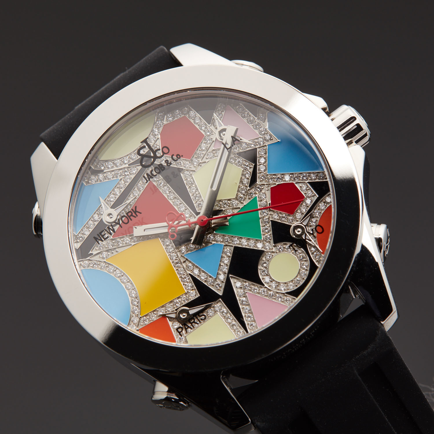Jacob & Co. Give Time Zone Quartz // JCM-133DA // Store Display - Masterful Timepieces - Touch 