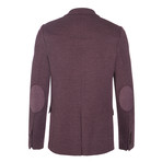 Pope Button Blazer Jacket // Bordeaux (S)