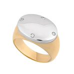 Bucherer 18k Yellow Gold + 18k White Gold Diamond Ring // Ring Size: 10.5