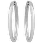 Bucherer 18k White Gold Hoop Earrings // 0764-892-8