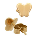 Bucherer 18k Yellow Gold Butterfly Kids Earrings