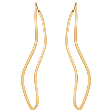 Bucherer 18k Rose Gold Large Hoop Earrings
