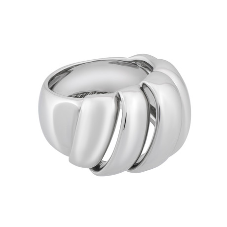 Bucherer 18k White Gold Ring // Ring Size: 8