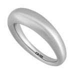 Bucherer 18k White Gold Dome Ring // Ring Size: 7.5"