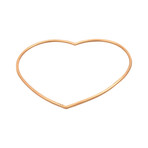 Bucherer 18k Rose Gold Heart Bangle Bracelet
