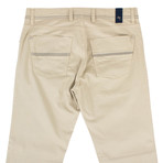 Pal Zileri Concept // Cotton Blend Contrast-Stitch Pants // Beige (Euro: 52)