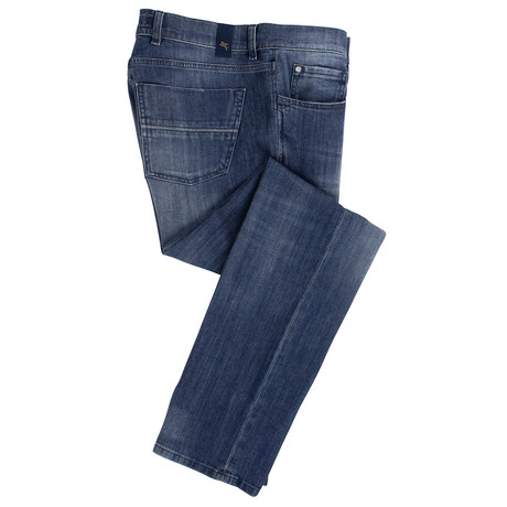 Pal Zileri Concept // Faded Denim Cotton Blend Jeans // Blue (Euro: 46)