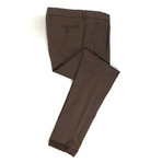 Cotton Pleated Casual Pants // Brown (44)