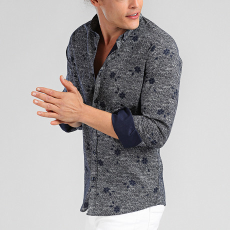 Walter Long Sleeve Shirt // Navy (XL)