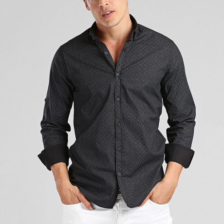 Michael Long Sleeve Shirt // Black (L)
