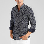 Connor Long Sleeve Shirt // Gray + Navy (L)