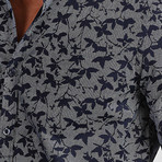 Connor Long Sleeve Shirt // Gray + Navy (S)