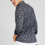 Connor Long Sleeve Shirt // Gray + Navy (XL)