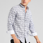 Abe Long Sleeve Shirt // White + Blue (S)