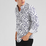 Cain Long Sleeve Shirt // White + Blue (S)