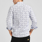 Abe Long Sleeve Shirt // White + Blue (XL)