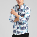 Andrew Long Sleeve Shirt // White + Blue (L)