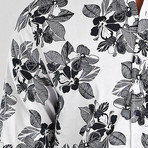 Zakynthos Button Down Shirt // White + Black (XL)