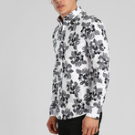 Zakynthos Button Down Shirt // White + Black (XS)