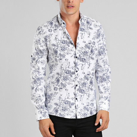 Mickey Long Sleeve Shirt // White (S)