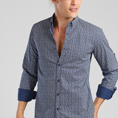 Grenada Button Down Shirt // Navy Blue (XS)