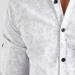 Jeff Long Sleeve Shirt // White + Gray (S)