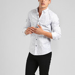 Jeff Long Sleeve Shirt // White + Gray (L)