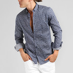 Los Cabos Button Down Shirt // Navy Blue (L)