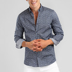 Los Cabos Button Down Shirt // Navy Blue (S)