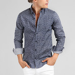 Los Cabos Button Down Shirt // Navy Blue (M)
