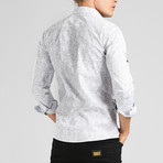 Jeff Long Sleeve Shirt // White + Gray (XS)