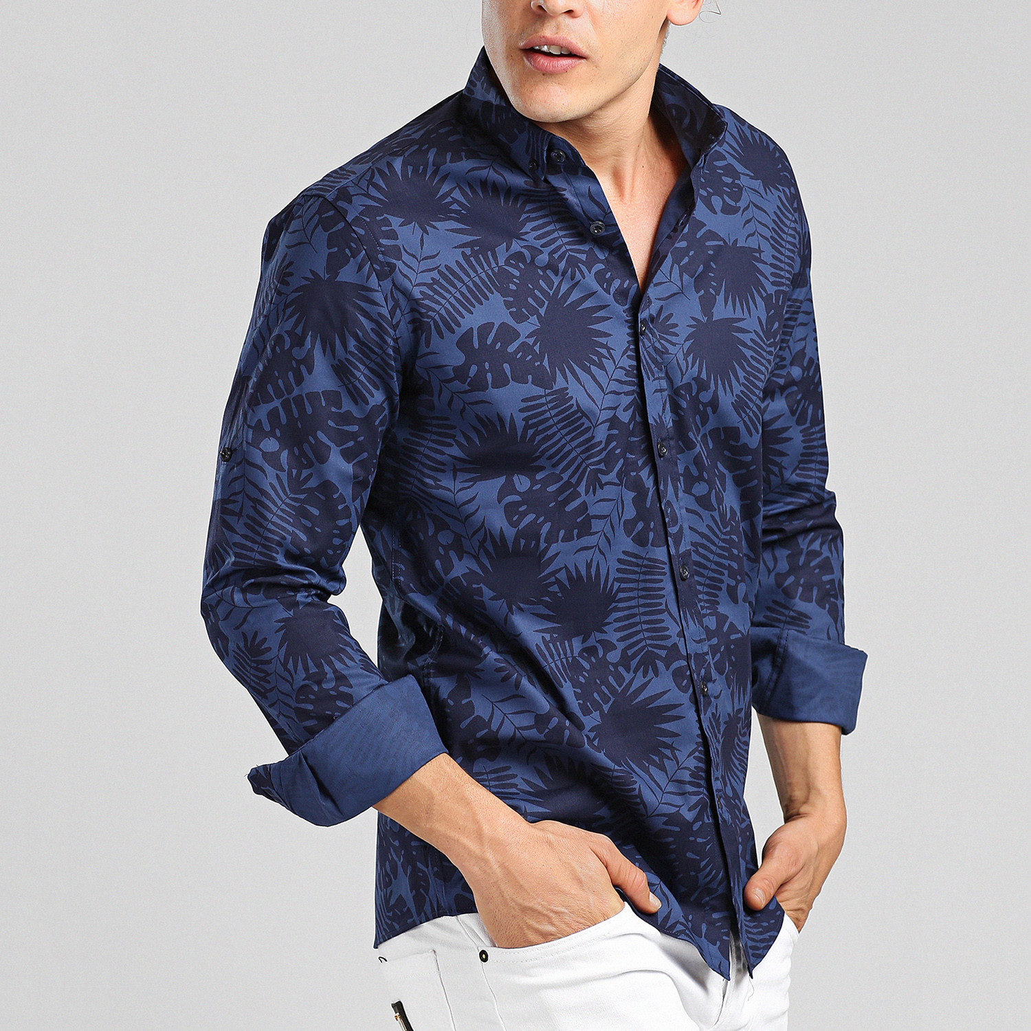 Costa Rica Button Down Shirt // Navy Blue (S) - Tommy Life - Touch of ...