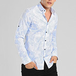 Galapagos Button Down Shirt // Blue (L)