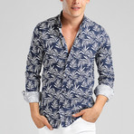 Reuben Long Sleeve Shirt // Navy (L)