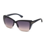 Women's Poppy Acetate Sunglasses // Purple Crystal + Purple Gradient