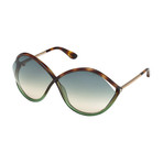 Women's Liora Acetate Sunglasses // Brown + Green Gradient