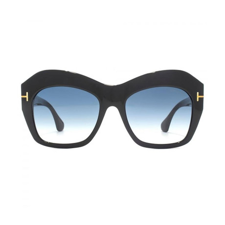 Women's Emanuelle Acetate Sunglasses // Black + Grey Gradient