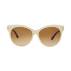 Women's Saskia Acetate Sunglasses // Ivory Brown + Brown Gradient