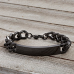 ID Plate Chain Bracelet // Black