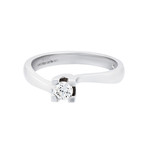 Vintage Giorgio Visconti 18k White Gold Diamond Ring // Ring Size: 6.25