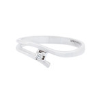 Vintage Giorgio Visconti 18k White Gold Diamond Ring // Ring Size: 7.75 // 0.4 ct.