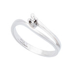 Vintage Giorgio Visconti 18k White Gold Diamond Ring // Ring Size: 7.75 // 0.4 ct.