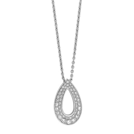Vintage Piaget 18k White Gold Millennium Diamond Necklace // Chain: 16"