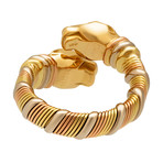 Vintage Cartier 18k Yellow Rose Gold + 18k White Gold Double Head Panther Ring // Ring Size: 5.25