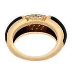 Vintage Van Cleef & Arpels 18k Yellow Gold Diamond + Onyx Ring // Ring Size: 6