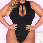 Taking Risks Choker Bodysuit // Black (S-M)