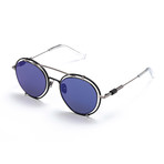 Pyn Sunglasses // Black + Navy Mirror